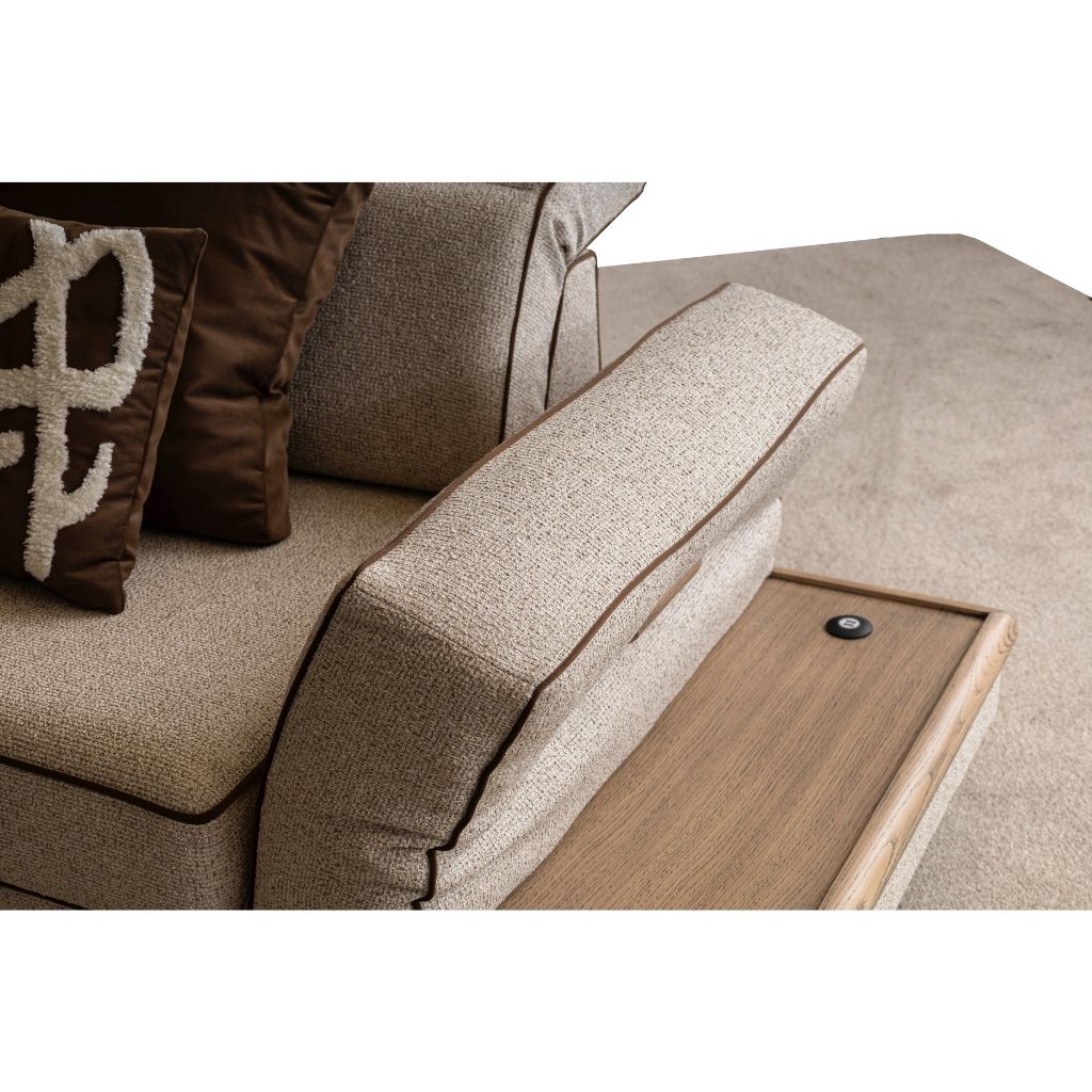 Mira Krem & Taba 3-3-1 Koltuk Takımı