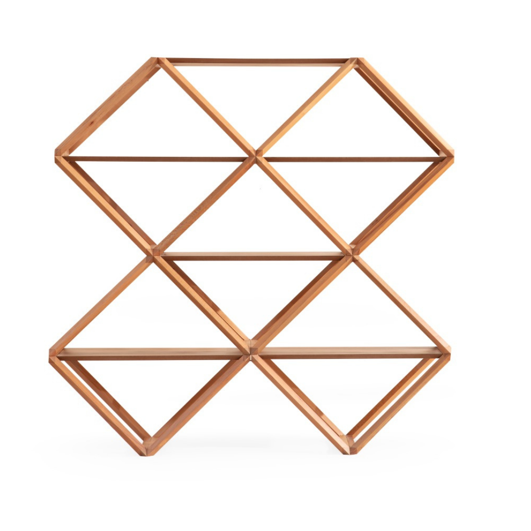 Hexa Açık Meşe Kitaplık