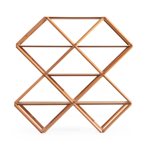 Hexa Açık Meşe Kitaplık