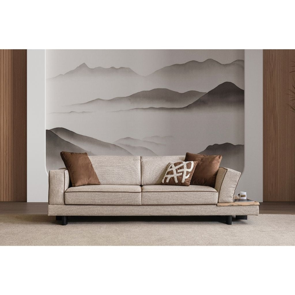 Mira Krem & Taba 3-3-1 Koltuk Takımı